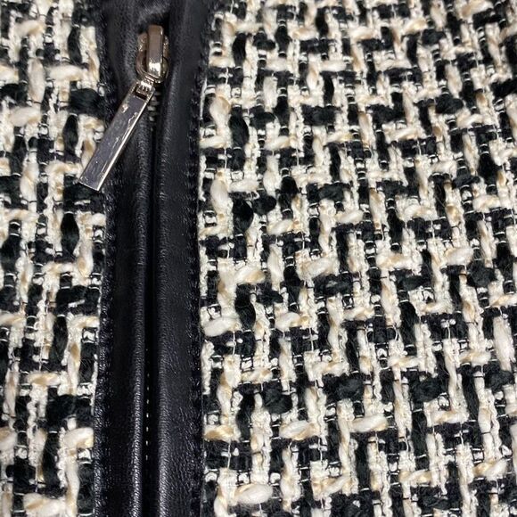 Nygard Collection Black & Cream Tweed Sweater Jacket Size Medium NEW - Picture 4 of 6